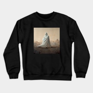 3d art sculpting paint ghost coverage white cloth Crewneck Sweatshirt